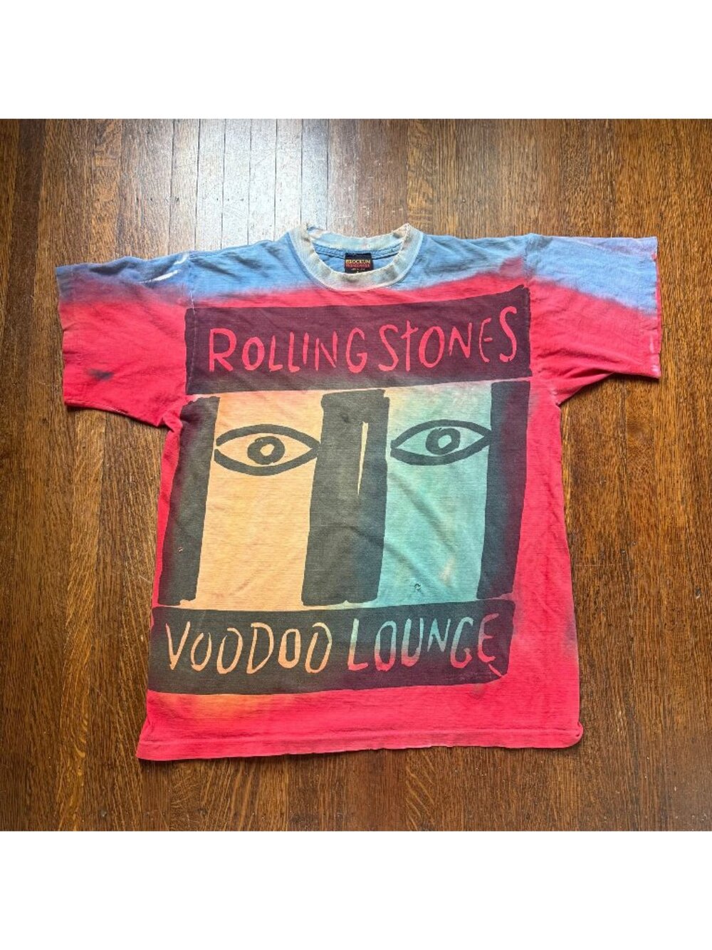 Vintage 1990s Rolling Stones Voodoo Lounge Concert T-Shirt, Brockum XL, Tie Dye